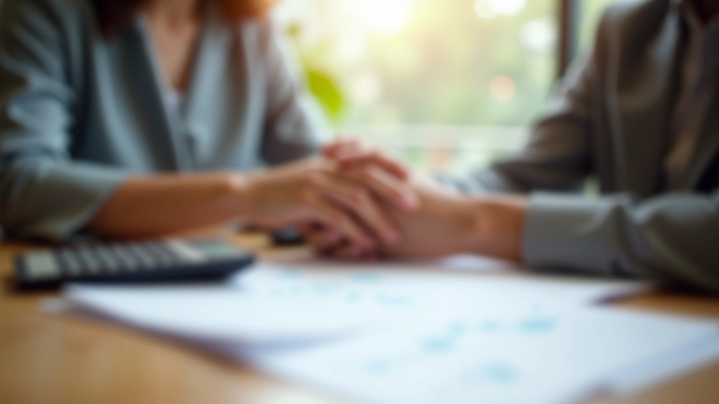 Couple having a calm discussion about finances