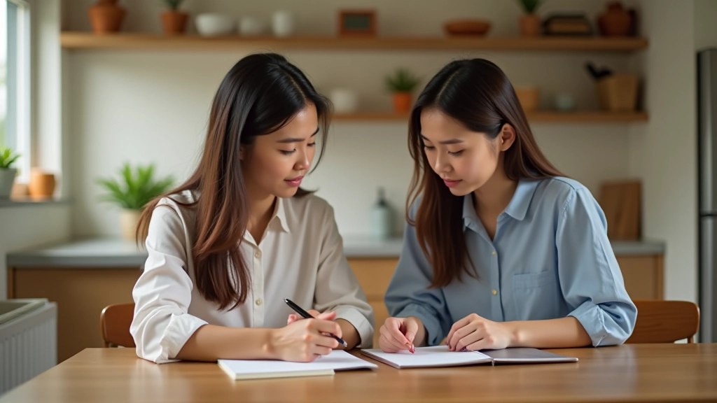 Couple having a financial discussion at home