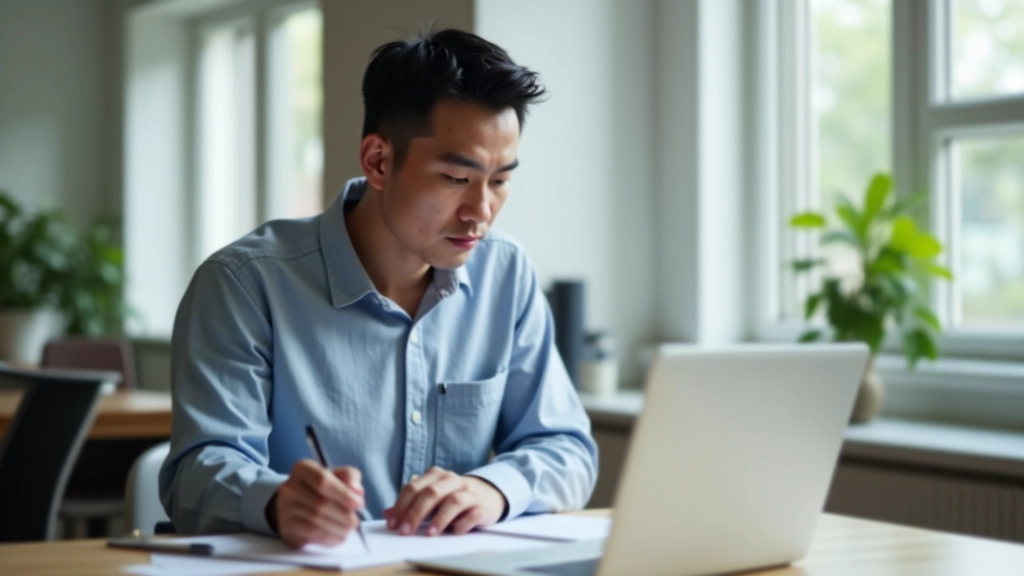 Person looking thoughtful while reviewing budget spreadsheet with focused expression